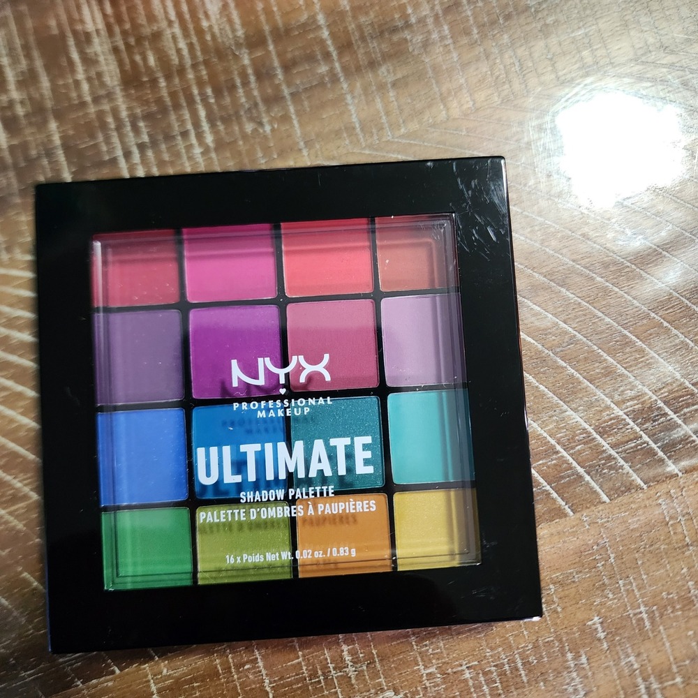NYX Ultimate Shadow Palette Brights‎ USP04 16 Vivid Rainbow Eyeshadows New